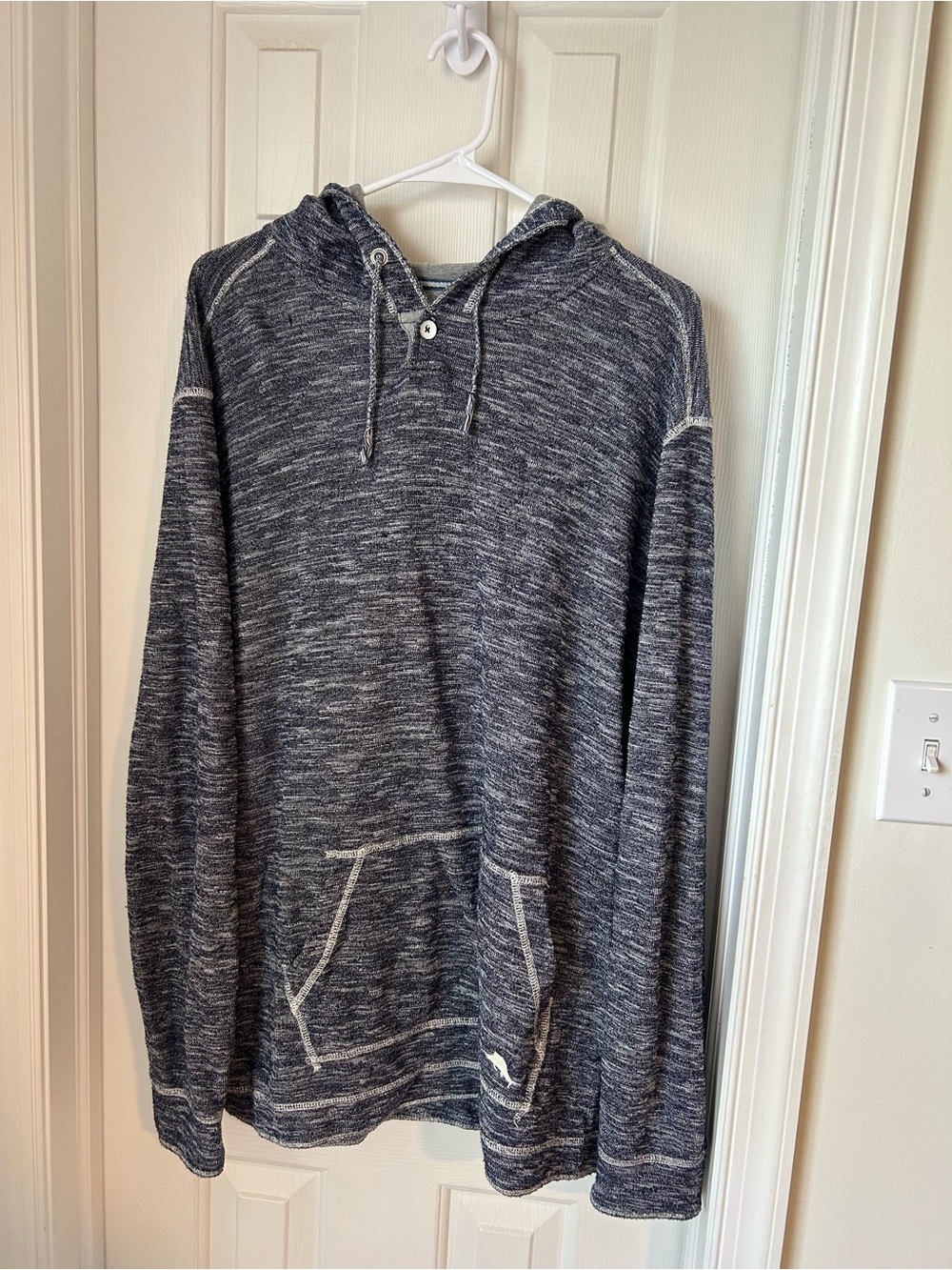 Tommy Bahama Men's Hooded Pullover Sweatshirt - Heather Navy